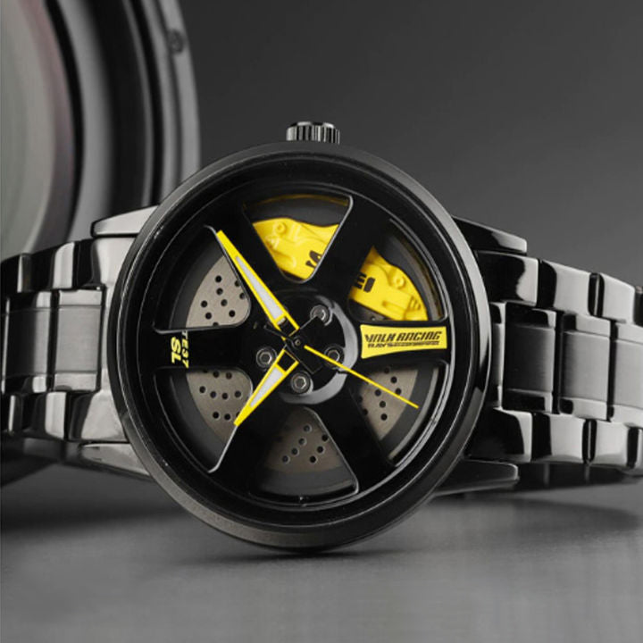 Men’s Racing Series: Rotating 3D Wheel Hub Watch