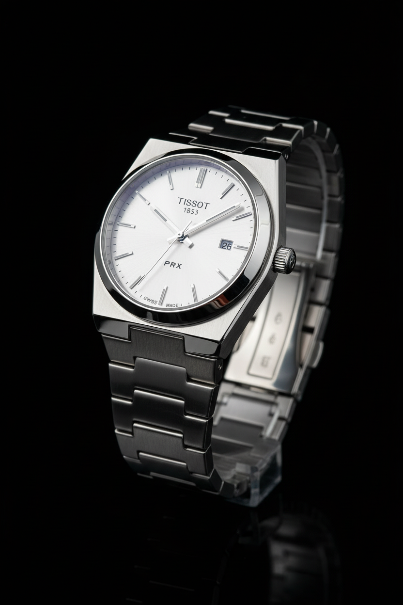 Silver Tissot Watch Artistic