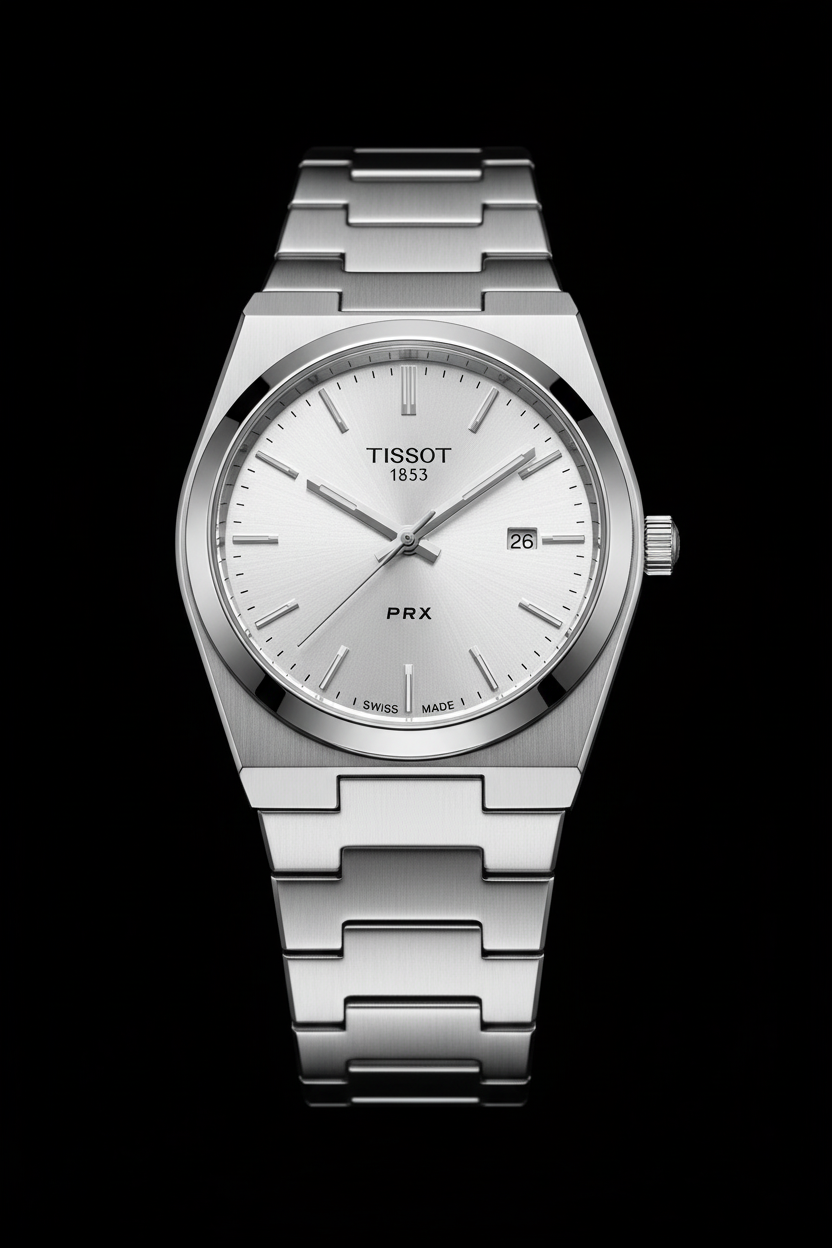 Silver Tissot Watch Full Layout