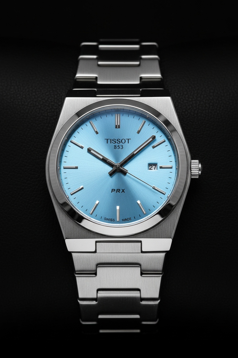Sky Blue Tissot Watch Full Layout